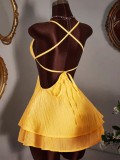 Sexy Tie Up Backless Mini Dress GXIY-K26L2279