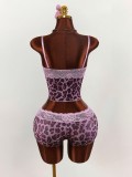Lace Patchwork Sling Top Shorts Suit GXIY-K26L2269