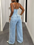Fashion Denim Holes Sling Jumpsuit GYXN-16163