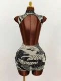 Contrast Color Sleeveless Backless Mini Dress GXIY-K26L2225
