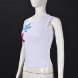 Contrast Color Sleeveless Tank Top GFRT-42059TBG