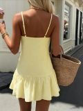 Polka Dots Print Sling Mini Dress YWXS-K26L2381