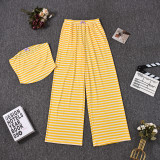 Backless Striped Bow Tube Top Pants Set GFRT-32620SBY