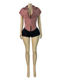Deep V Neck Sleeveless Tops CH-26017
