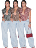 Deep V Neck Sleeveless Tops CH-26017