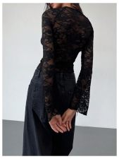 Lace See Through Solid Top YWXS-K25L1761