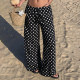 Polka Dots Print Straight Pants GPKJ-MR48759