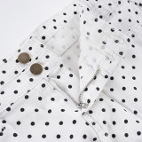Polka Dots Print Denim Shorts GPKJ-MR48798