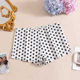 Polka Dots Print Slim Shorts GNZD-32825PBY