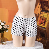 Polka Dots Print Slim Shorts GNZD-32825PBY
