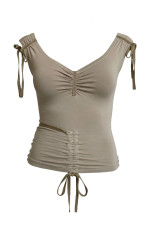 Solid Color Drawstring Sleeveless Tops YWXS-K25L1619