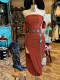 Solid Color Wrap Chest Split Long Dress YWXS-K26L2142