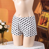 Polka Dots Print Slim Shorts GNZD-32825PBY