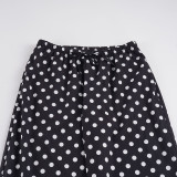 Polka Dots Print Straight Pants GPKJ-MR48759