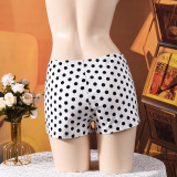 Polka Dots Print Slim Shorts GNZD-32825PBY