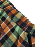 Plaid Print Irregular Half Body Skirt QYMF-N104