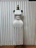 Sleeveless Solid Color Beading Maxi Dress GADE-11273