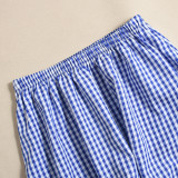 Plaid Print Backless Sling Two Piece Skirts Set GFRT-041807SBG