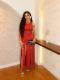 Sleeveless Solid Color Beading Maxi Dress GADE-11273