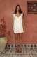 V Neck Loose Lace Nightgown Loungewear Dress QMZF-18015