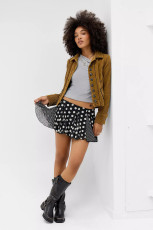 Polka Dots Print Yoga Sport Skirt QMZF-18021