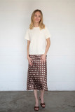Polka Dot Print Slim Long Skirt QMZF-18023