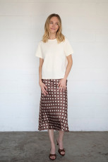 Polka Dot Print Slim Long Skirt QMZF-18023