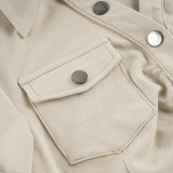 Short Sleeve Lapel Solid Color Shirt GPKJ-MR49194