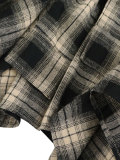 Plaid Print Irregular Half Body Skirt QYMF-N104