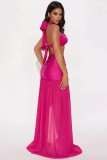 Sexy Solid Color Tube Top Two Piece Skirts Set SHD-9980