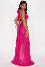 Sexy Solid Color Tube Top Two Piece Skirts Set SHD-9980