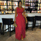 Solid Color Tassel Sleeveless Maxi Dress YF-11017