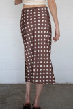 Polka Dot Print Slim Long Skirt QMZF-18023