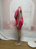 Deep V Neck Sleeveless Ruched Mini Dress SFY-863