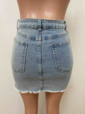 Sexy Denim Irregular Mini Skirts LSD-2769