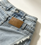 Sexy Denim Irregular Mini Skirts LSD-2769