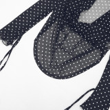 Mesh See Through Print Two Piece Pants Set GDSF-J26ST182