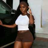 Casual Sports Short Sleeve Shorts Suit (With Hairband) GSXL-HD999910