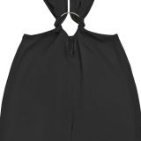 Sexy Tie Up Backless Solid Color Jumpsuit BY-7687