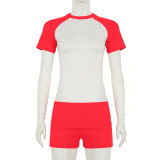 Casual Sports Short Sleeve Shorts Suit (With Hairband) GSXL-HD999910