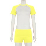 Casual Sports Short Sleeve Shorts Suit (With Hairband) GSXL-HD999910