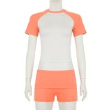 Casual Sports Short Sleeve Shorts Suit (With Hairband) GSXL-HD999910