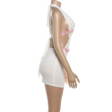 Sleeveless Backless Hollow Out Mini Dress GZJQ-K6D07078A