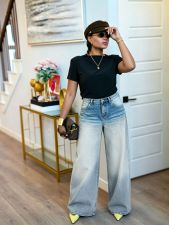 Gradient Washed Wide Leg Jeans GYLN-2651