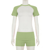 Casual Sports Short Sleeve Shorts Suit (With Hairband) GSXL-HD999910