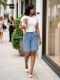 Hot Drill Bow-Tie Denim Shorts GYLN-9839
