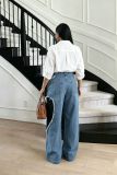 Plus Size Color Block Patchwork Heart Jeans GYLN-9642