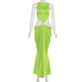 Sexy Backless Solid Color Maxi Dress GZJQ-K6D07649A