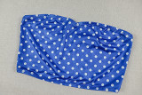 Polka Dots Print Backless Wide Leg Pants Suit GJYO-JS919169