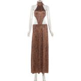 Sexy Hollow Out Backless Maxi Dress GZJQ-K6D06896A